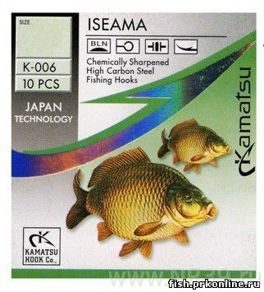 Крючки Iseama K 006-3 никель (10шт./уп.) KAMATSU